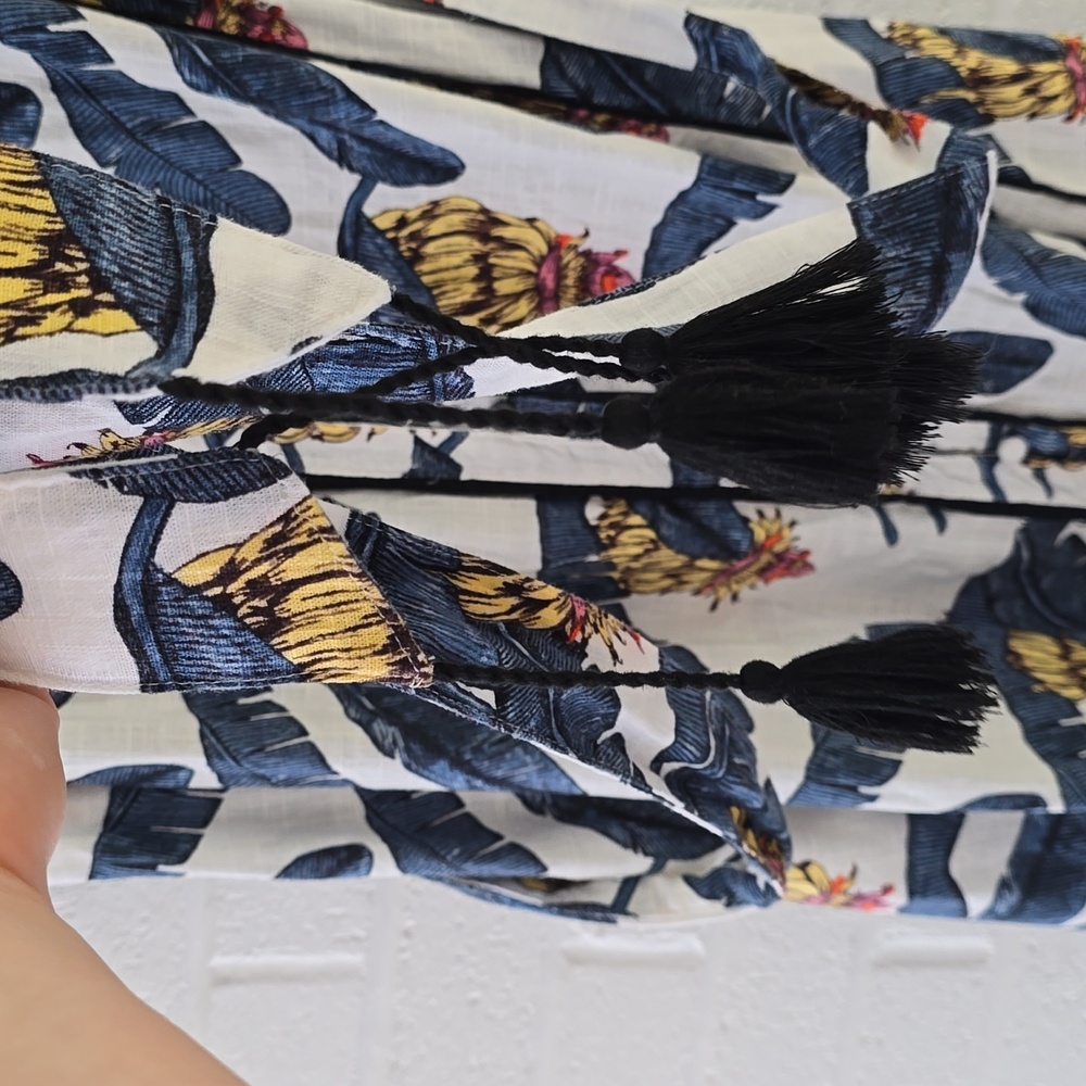 Desmond & Dempsey X H&M Banana Leaves Tropical Maxi Dress Size L - Picture 6 of 12